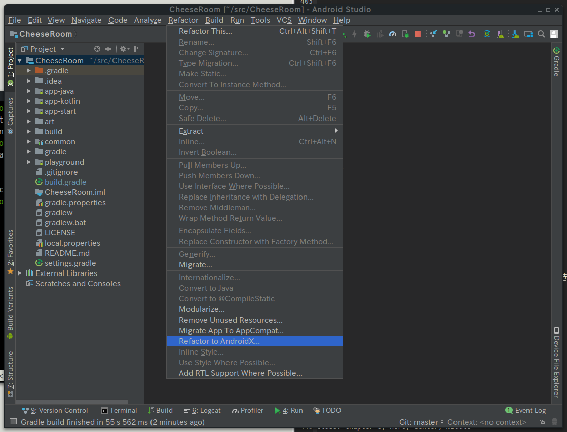 Refactor to AndroidX